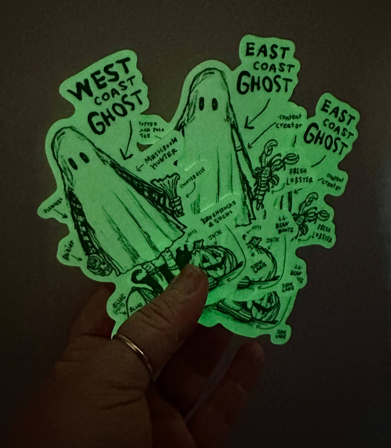 West and East Coast Ghost stickers – Slow Loris
