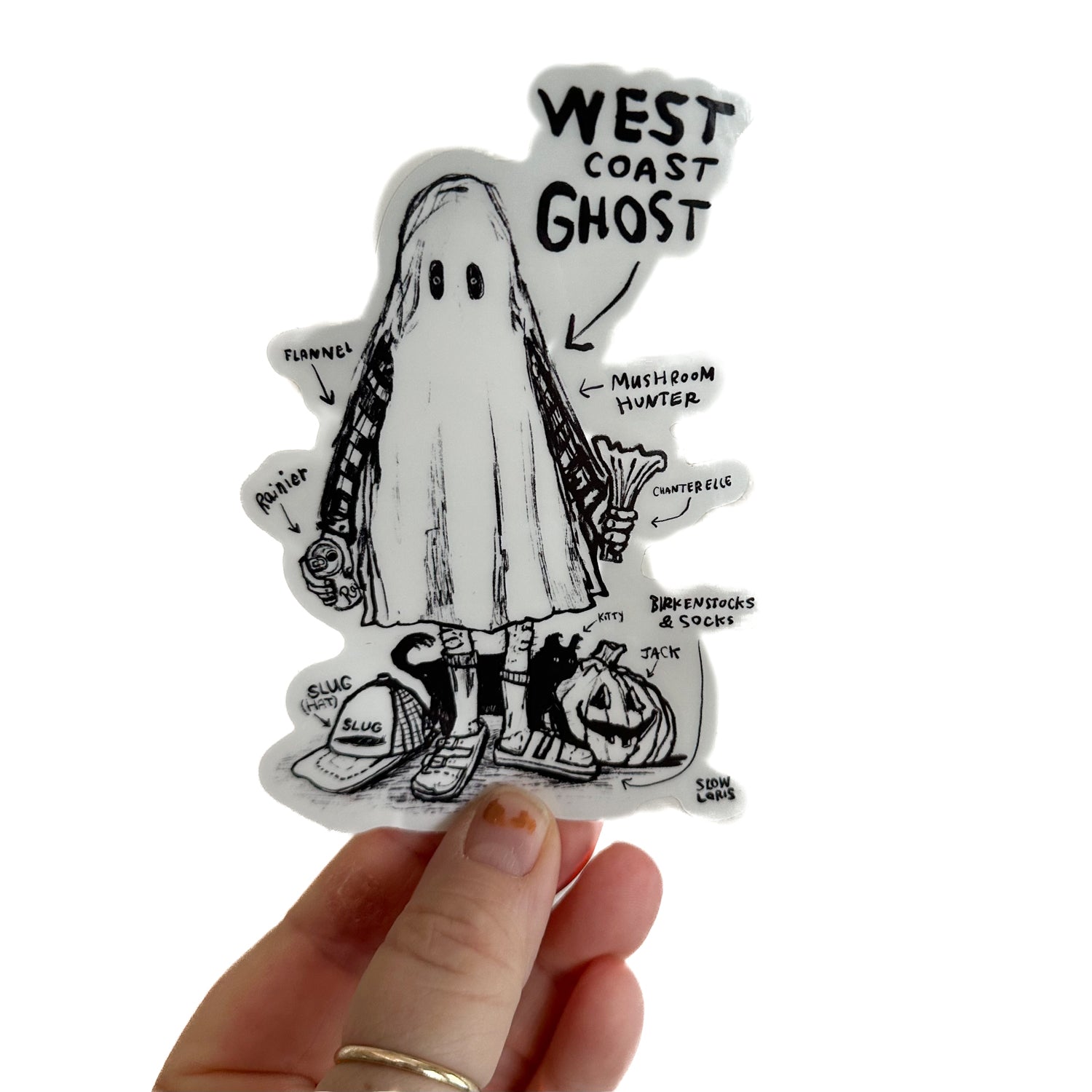 West and East Coast Ghost stickers – Slow Loris