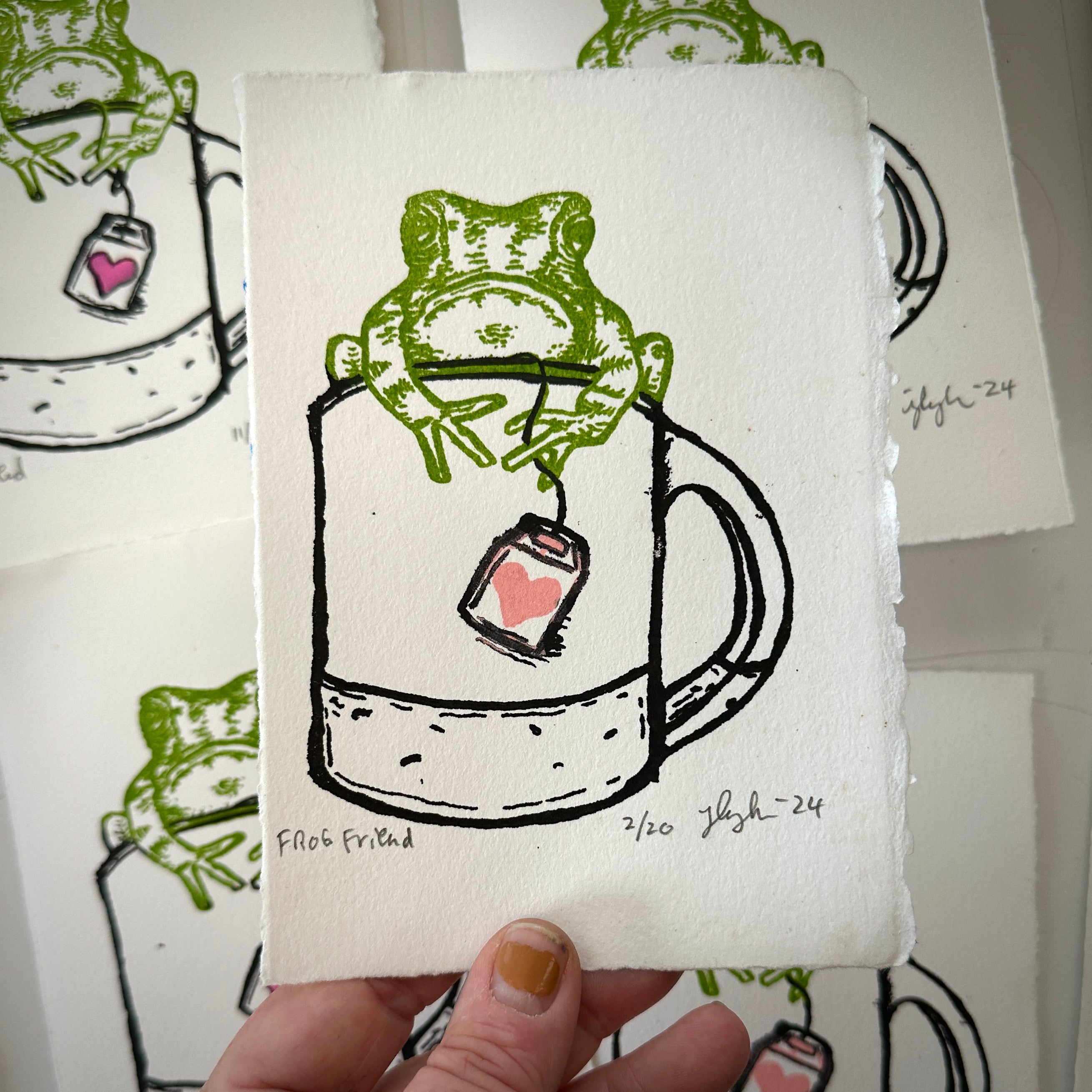 Frog Friend Gocco Art Print – Slow Loris