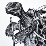 Hiking Tortoise Art Print