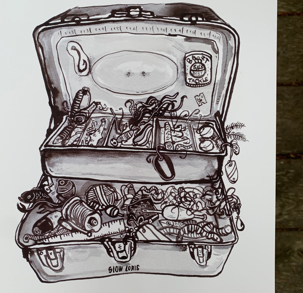 art tackle box Box, 16-Inch Extra Large Storage with 3-Layer Folding Trays, Multipurpose Craft Organizers and Storage w/ Adjustable Dividers, Portable Tool Box for Sewing Supplies,Medicine &Cosmetics resistant construction with a solid matboard backing UV Slow Loris Shirts - Tackle