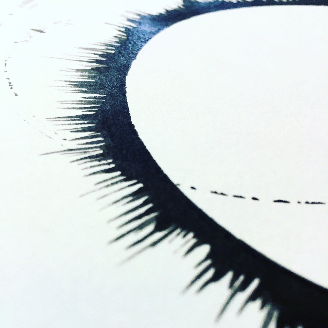 Close up of an eclipse print