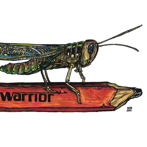 Warrior Grasshopper Art Print