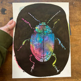 Neon Beetle painting