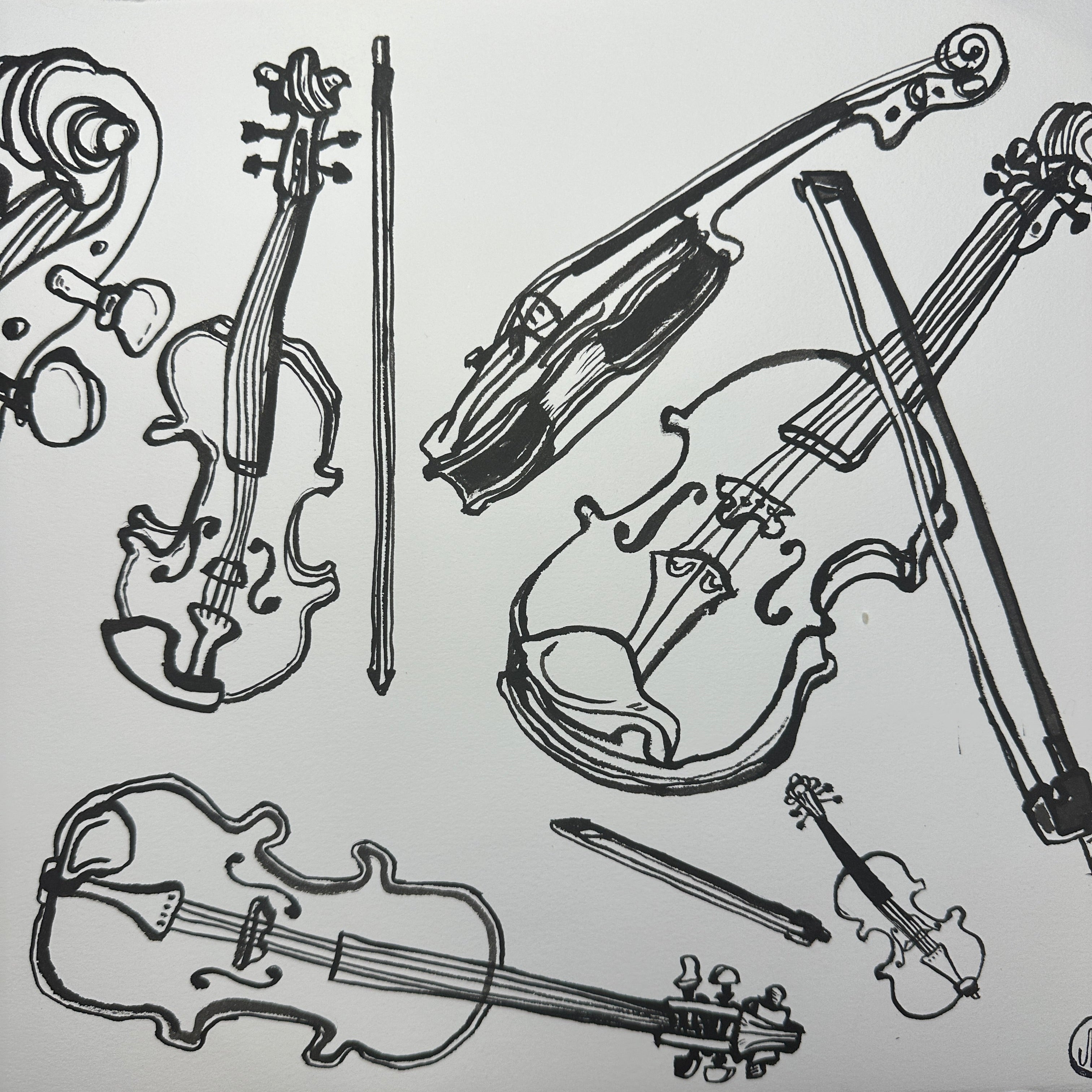 Violet Instrument Drawing Viola Instrument Drawing