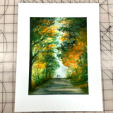 Fall walk Art Print