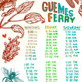 Guemes Ferry Summer Schedule Art Print