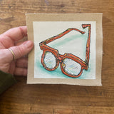 Reading glasses canvas painting