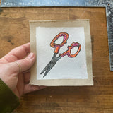 Tiny scissors canvas painting