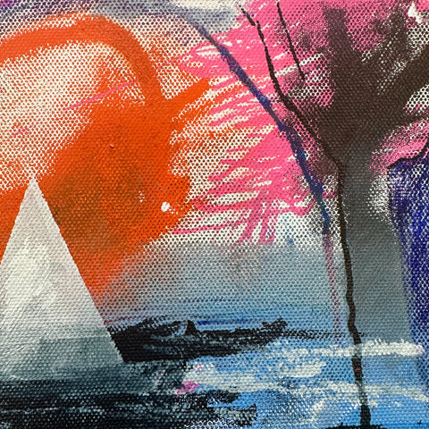Sunrise sail canvas painting