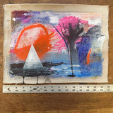 Sunrise sail canvas painting