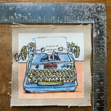 Typewriter canvas painting
