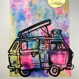 Watercolor Van painting